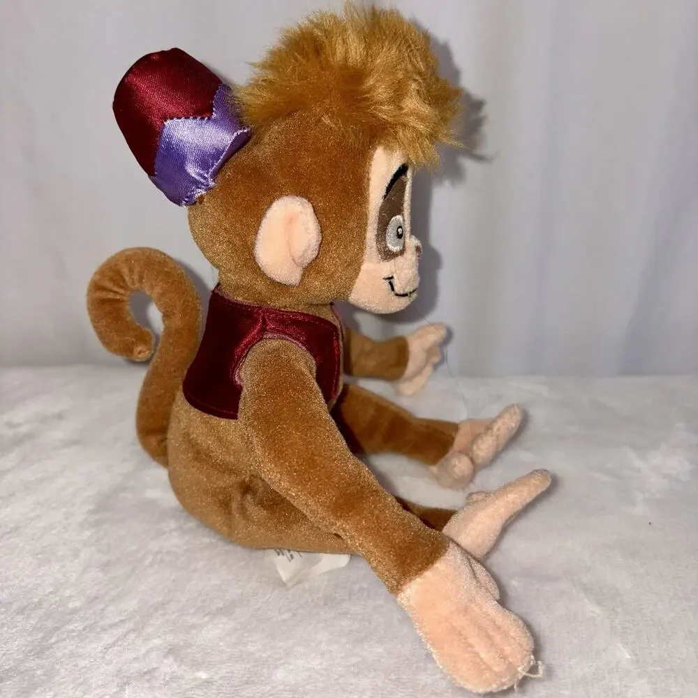 Abu Monkey Aladdin Disney Store Beanbag Stuffed Animal Plush 9” Collectible EUC